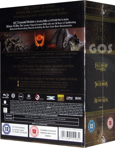 The Lord Of The Rings Extended Edition Blu Ray For Sale At Gift Of Sound